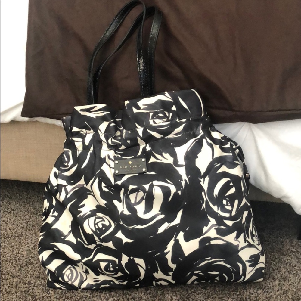 Large Kate Spade Purse- Nylon/ Patent Leather
